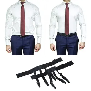 Al por mayor 2 unidades de sujetadores de camisa con pinzas sin bloqueo, ligas elásticas para pierna y muslo para hombre, sujetadores de camisa - Product Image 6