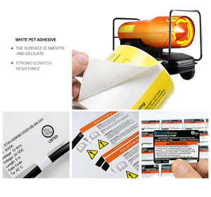 <strong>Strong</strong> Stickiness Custom <strong>Adhesive</strong> <strong>Sticker</strong> <strong>Vinyl</strong> PVC Labels Electrical Appliances Waterproof Oil Proof Label Roll - Product Image 5