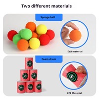 Jeu de tir interactif parent-enfant pour enfants, avec flèches et cibles en forme de radis, balles en plastique ABS, pour l'extérieur