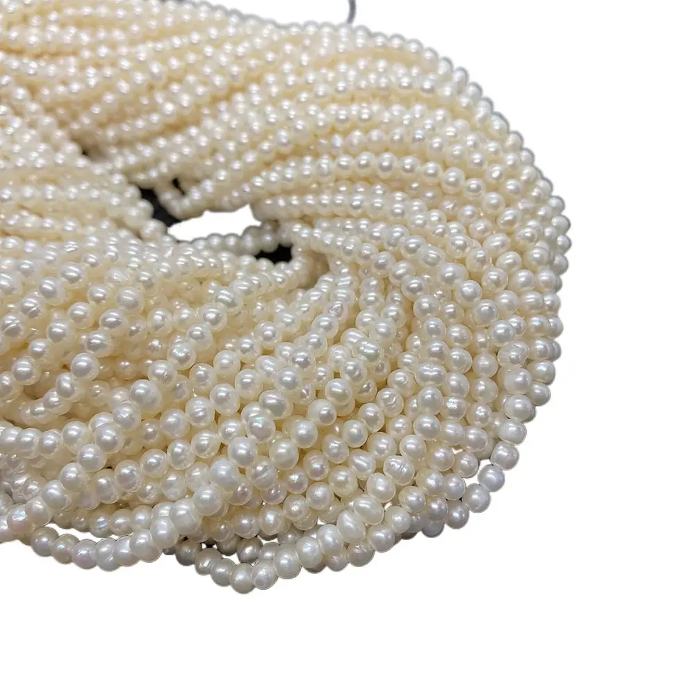 Perles d'eau douce naturelles 2mm Grade AA Mini perles rondes fabrication de bijoux bricolage Bracelet collier boucles d'oreilles 3mm petites perles