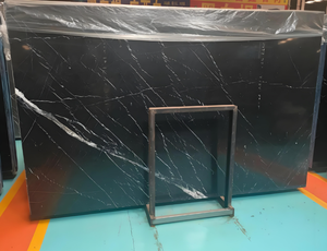 Nero Marquina unico naturale radice nera pietra per la fabbrica moderna all'ingrosso grande lastra di marmo controsoffitti - Product Image 2