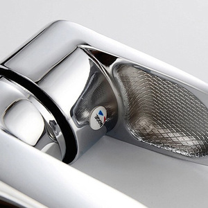 Grifo monomando para lavabo, cromado, de un solo orificio, montado en el encimera, con válvula de cerámica - Product Image 3