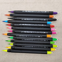 Nouvel article stylo aquarelle à double pointe Pen24 couleurs avec pointe de pinceau marqueur d'art à base d'eau OT-802-A