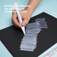 Kertas Karton Hitam A3/A4 4K/8K Tebal Keras Lembaran Penuh untuk Kerajinan Taman Kanak-Kanak, Proyek DIY & Fotografi