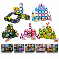 Juego de Construcción Magnético EPT para Niños, Bloques de Construcción Creativos en 3D con Personajes Temáticos y Caja de Almacenamiento de Metal