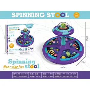 I bambini più recenti dinosauro spazio Spinning sgabello giocattolo Non-stop divertimento Sit and Spin Rotation giocattoli educativi di plastica per bambini