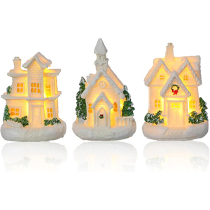 Casa de Burbujas Navideña de Resina STELLAR PATH con Luz LED, Tamaño Personalizable, Decoración - Product Image 1