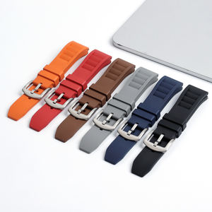 Correa de reloj de goma vulcanizada con patrón Richard de lujo 20mm 22mm <span class=keywords><strong>24MM</strong></span> FKM correas de reloj de goma fluorada reemplazos de correa de reloj deportivo - Product Image 2