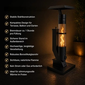 Hot Sale 3000W Cast Iron Wood Pellet <b>Stove</b> Freestanding Portable Patio <b>Fireplace</b> Glass Flame Garden Terrace Balcony Sustainable - Product Image 6