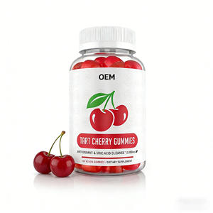 Gummies aux cerises acidulées antioxydantes pour la purification de l'acide urique, fabricant OEM sur mesure, 60 gummies végétariens, soutien pour l'inflammation articulaire - Product Image 1