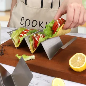 CHRT Reversible Shell Stand Edelstahl Taco Halter für den Heim-und Restaurant gebrauch