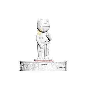 Jardín al aire libre <span class=keywords><strong>calle</strong></span> mármol piscina <span class=keywords><strong>fuente</strong></span> dibujos animados mascota gato estatua agua característica paisaje diseño <span class=keywords><strong>piedra</strong></span> arte escultura al aire libre - Product Image 3