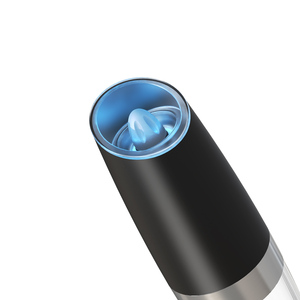 Moulin à sel et poivre électrique à gravité avec lumière LED, mouvement en céramique, réglable, 135 ml, transparent - Product Image 2