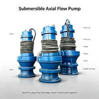 Bomba Sumergible Vertical de Flujo Axial, Bomba de Hélice de Gran Caudal para Descarga de Agua Industrial y Aguas Residuales