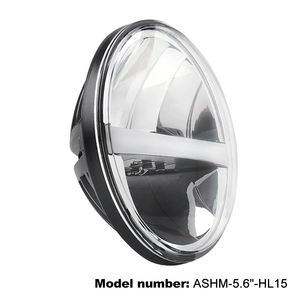 Phare de moto avec <span class=keywords><strong>feu</strong></span> de jour blanc, projecteur LED de 5,75 pouces avec œil d'ange pour moto - Product Image 2