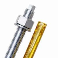 Boulon d'ancrage en résine avec écrou hexagonal et rondelle, zingué, pour fixation de panneaux préfabriqués et de cadres de portes en acier – Vente en gros