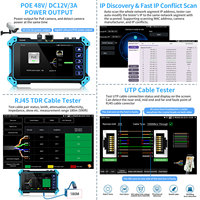 Testeur de caméra CCTV/IP Rsrteng IPC-5200 Plus 5,4 pouces, testeur de câble POE, testeur de câble TVI CVI AHD SDI, outils réseau WiFi