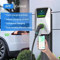 Cargador de Pared para Vehículos Eléctricos, 7kW 11kW 22kW, Tipo 1, Tipo 2, J1772, NACS, GBT, CCS1, CCS2, Inteligente, OCPP, DLB, WiFi, Bluetooth, APP, RFID, LCD, Temporizador, IP65