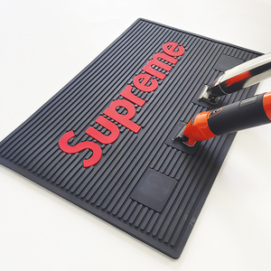 Custom Branded <b>Silicone</b> Barber Mat Rubber Salon <b>Tool</b> Mat Non Slip Heat Resistant Clipper Mat Styling <b>Tool</b> Pad Workstation Mat - Product Image 6
