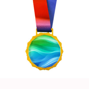 2026 年新款金银铜奖牌定制 UV 印花圆形奖牌玻璃奖杯儿童运动奖杯 - Product Image 6