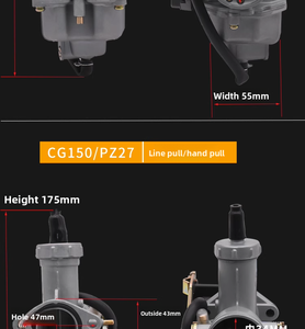 Accesorios para Motocicleta PD Pz26 para Honda CG125 Pearl River 125cc, Carburador con Amortiguador Manual, Agente de Compras 1688, Alcance Global - Product Image 5