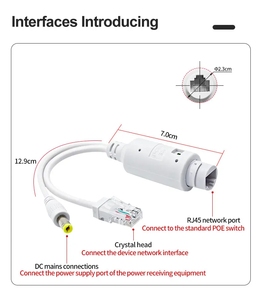 ZHENQIANKJ HX-PD06SFS-1 <b>Waterproof</b> 48V 12V 1A Non-Isolated Adapter <b>Cable</b> Connectors 10/100Mbps POE 12W 8 Ports - Product Image 3