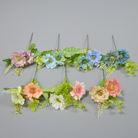 Flores artificiales, venta al por mayor, precio al por mayor, rama pequeña de seda, tallo corto, pastel de hibisco, decoración de boda, flores de imitación