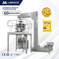 Machine d'emballage verticale automatique pour sachets de snacks et aliments, idéale pour les chips de pommes de terre