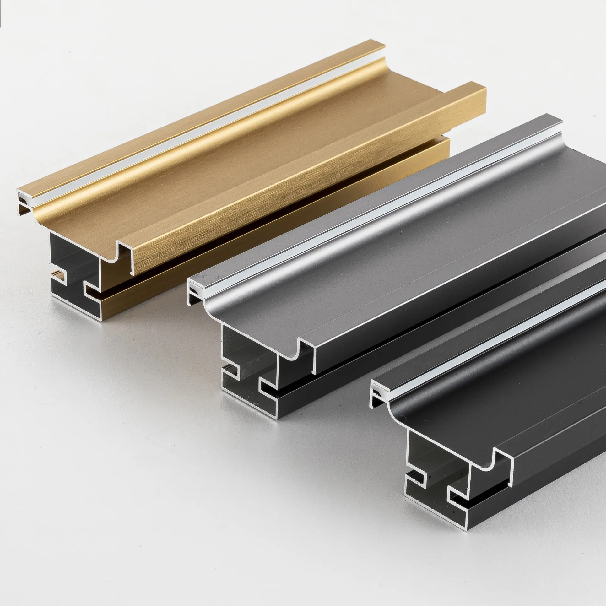 foshan Supply Anodized Polish Kitchen Cabinet Aluminium Profile For Furniture