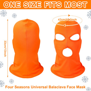 Gorro de Invierno de Punto con Logotipo Jacquard Personalizado al por Mayor <span class=keywords><strong>para</strong></span> Mujer, Pasamontañas Cálido con 3 Orificios <span class=keywords><strong>para</strong></span> Deportes y Pesca, Tejido de Spandex de Alta Calidad - Product Image 4