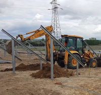 Station d'énergie solaire photovoltaïque au sol, testée SGS, avec revêtement multiple Zn-Al-Mg pour projets au sol