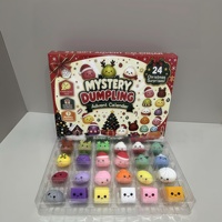 Jouet Squishy Créatif en TPR en forme de Boulette, Boîte Mystère, Calendrier de l'Avent, Cadeau de Noël, Jouet Anti-Stress à Presser
