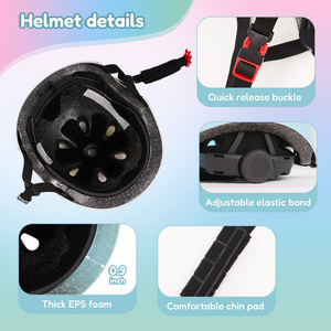 Conjunto de Equipo de Protección Deportiva para Niños, Carcasa de ABS, Espuma EPS, Casco Ajustable, Protectores de Rodilla, Codo y Muñeca para Niños y Niñas - Product Image 4