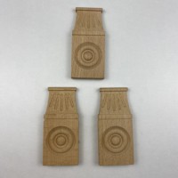 Appliques décoratives en bois gravé écologiques et économiques en forme de fleur pour meubles et décoration intérieure en promotion