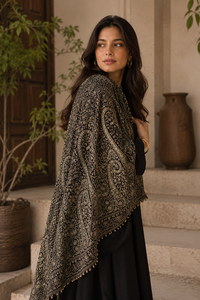 Luxury Embroidered Digital Print Viscose Shawl Long Fringe Traditional Winter Scarf Soft Warm Breathable Durable Elegant Fashion - Product Image 4