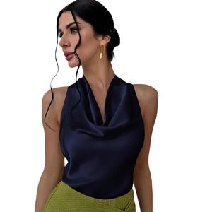 Blusa Sexy sin Mangas de Satén para el Verano 2026 Adecuado Tanto para el Trabajo como para Ocasiones Sociales. - Product Image 5