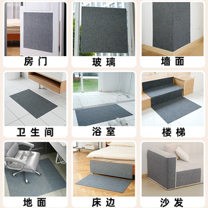 Alfombra de Losetas Cuadradas de Color Sólido, de Pelo Corto, Hecha a Máquina, Sintética, Lavable, para Uso Doméstico, Estilo Moderno, Delgada, de 0.2 a 0.4 Pulgadas - Product Image 4