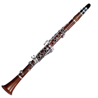 Bb Clarinet 17Keys Mahogany Wood Body Nickel-Silver Plated Keys Professional Woodwind Instrument OEM Custom Wholesale KINGMUSICO