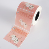 Autocollant adhésif permanent transparent en papier acrylique de couleur personnalisée, imperméable, pour cosmétiques, soins de santé, accessoires capillaires, ceintures