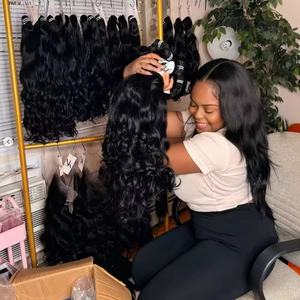 תוספות שיער קמבודי גולמי 100% לא מעובד בסיטונאות, שיער וייטנאמי גולמי בתפזורת, תוספות שיער ברזילאי גולמי - Product Image 1