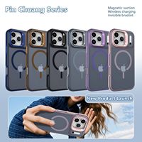 Coque de Téléphone Magnétique à Finition Mate avec Support d'Objectif pour iPhone 17 Pro Max, Design Sportif Mignon, Fabrication Spéciale Dépolie