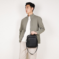 Harga Grosir Tas Selempang Pria Fashion Kasual Tas Messenger Tahan Air dengan Penutup Ritsleting dan Kulit PU Tahan Lama