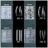 Hanyinails Fournisseur OEM Offre de beauté des ongles XL Coffin Moule français Construction Pointes d'ongles à double forme pour extension de gel dur en poly gel