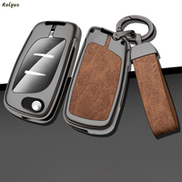 Housse en cuir pour clé de voiture en alliage de Zinc, pour Peugeot, citroën, C1, C2, C3, C4, C5, DS3, DS4, DS5, DS6, Logo personnalisé, accessoires automobiles