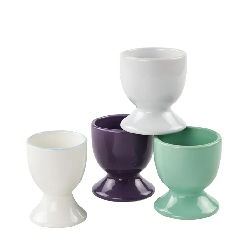 Beauty pattern decorative ceramic multi-color egg cup for sale