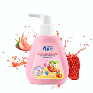 Private Label Children Whitening Strawberry Orange Fruit Flavor 120g Natural Kids Pump Oothpaste