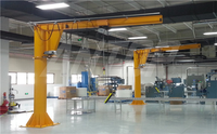 Grue à flèche colonne autoportante avec télécommande sans fil pour la manutention de matériaux en usine