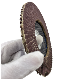 Disk Abrasif <span class=keywords><strong>Flap</strong></span> <span class=keywords><strong>Disc</strong></span> 125mm, Disk <span class=keywords><strong>Flap</strong></span> <span class=keywords><strong>Disc</strong></span> 5 Inch Coklat Alumina Terfusi, Grit 40 60 80 120 untuk Baja Tahan Karat - Product Image 6