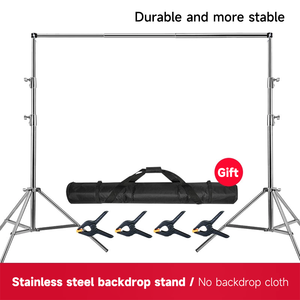 إطار حامل خلفية من الفولاذ المقاوم للصدأ 3 م * تلسكوبي حامل إطار دعم قضيب متقاطع مجموعات استوديو الصور C-<span class=keywords><strong>Stand</strong></span> مستلزمات التصوير الفوتوغرافي - Product Image 6