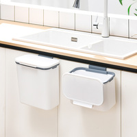 Poubelle murale pliable pour porte d'armoire de cuisine, seau de rangement